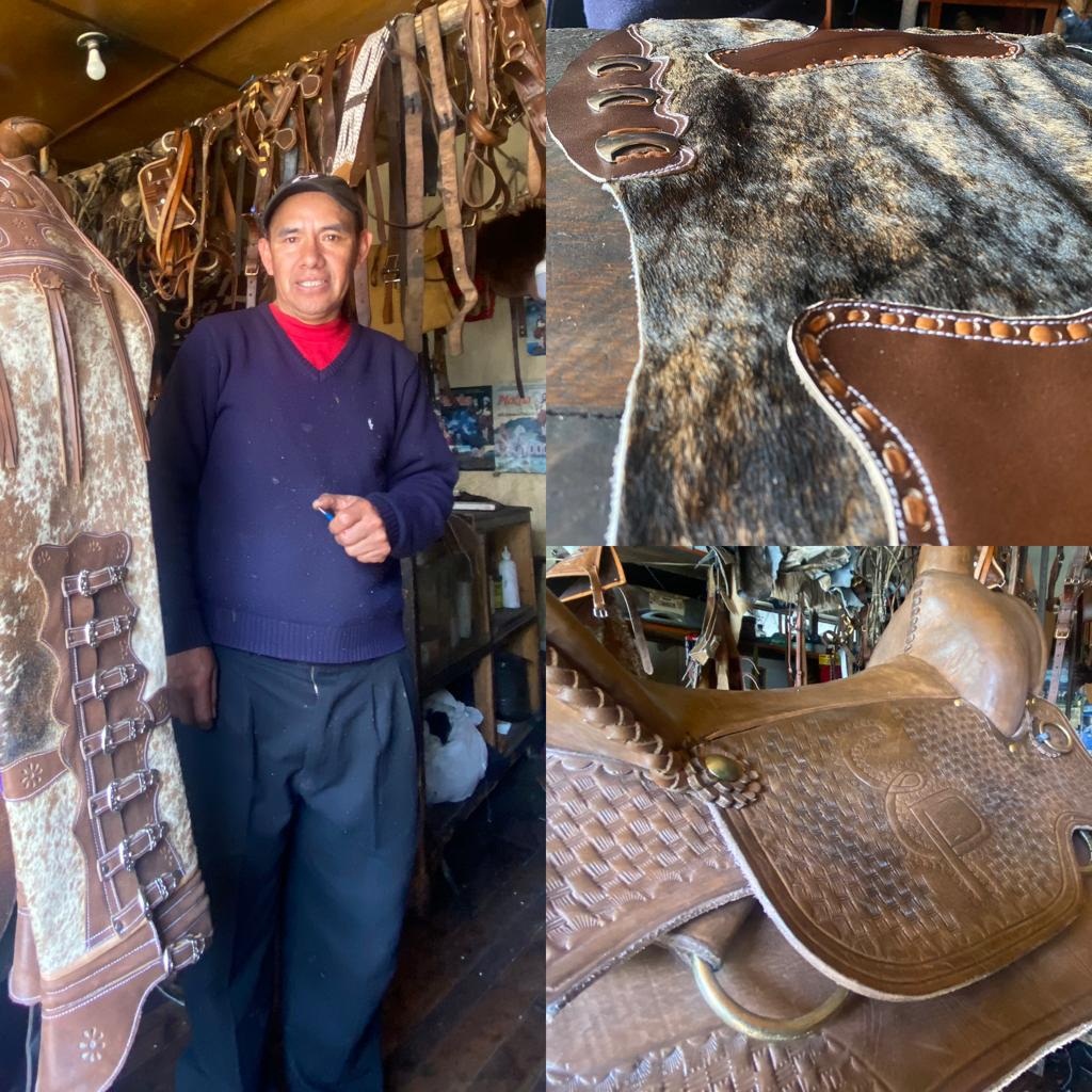 Fabricación de objetos de cuero en Guano
