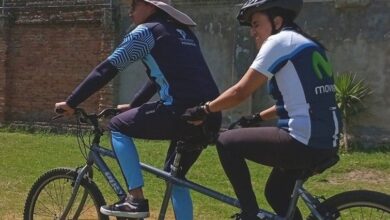 En el tándem, Deportistas con discapacidad visual, participan junto a otra persona.