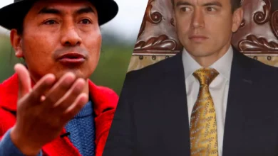 Daniel Noboa fue tildado por Leonidas Iza como 'misarable'