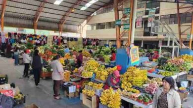 Cancha de Santa Rosa de Riobamba utilizada como mercado