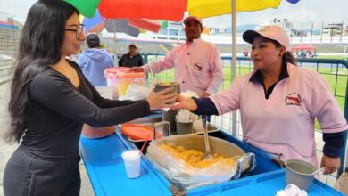 Las tradicionales papas con cuero del estadio