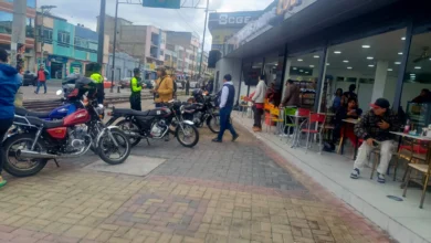 Las motos fueron parquedas en lugares prohibidos