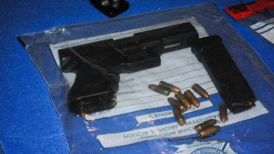 El sentenciado tenía en su poder el arma y estas evidencias