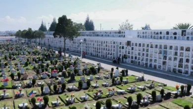 Cementerio de Riobamba con falta de espacio.
