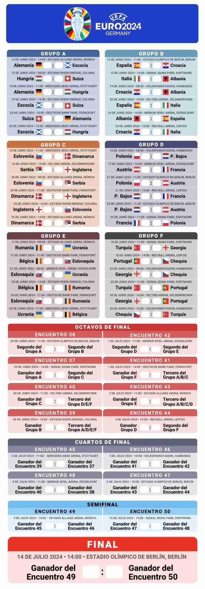 Calendario Eurocopa 2024 todos los partidos del campeonato Diario La Prensa Riobamba