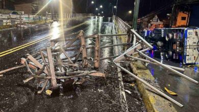 Los daños materiales se generaron tras un accidente de tránsito en el puente elevado. El hecho ocurrió la madrugada del sábado 15 de junio.