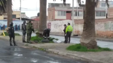Granada de uso militar abandonada en La Dolorosa en Riobamba