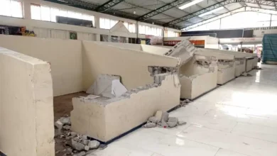 El mercado Dávalos fue intervenido con fines de remodelación por el Municipio de Riobamba.