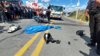 Motociclista muere en accidente de tránsito quedó en plena vía