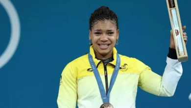 Angie Palacios ganó una medalla de bronce en la categoría de 71 kilogramos en la disciplina de levantamiento de pesas en los Juegos Olímpicos.