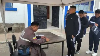 La Policía Nacional ejecuta el proceso de reclutamiento y selección 'Julio 2024', el mismo que va hasta el 31 de agosto, en Chambo