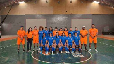 Las tres jugadoras de Riobamba integran la Selección de Ecuador de Futsal y realizan un microciclo de entrenamiento.