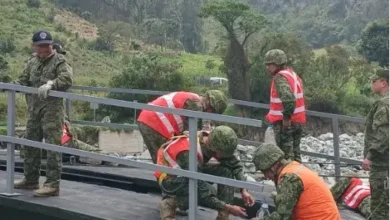 Puente militar fue colocado en Penipe hasta terminar estudios