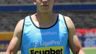 David Ortiz, jugador riobambeño de 19 años, destaca en el Cumbayá FC, equipo capitalino que interviene en la Liga Pro.