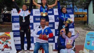 La deportista Daniela Castro de Federación Deportiva de Chimborazo, es una de las atletas destacadas en los Juegos Nacionales de Menores.
