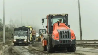 Maquinaria en el sector de Trigoloma- Pallatanga.