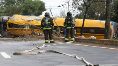 Accidente de tanquero en la avenida Simón Bolívar Quito