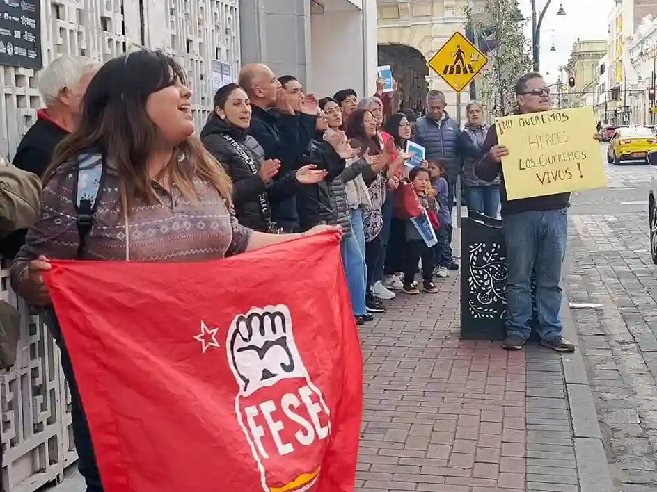 Protestas en Riobamba por 4 niños desaparecidos en Guayaquil