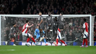 Arsenal - Real Madrid: Goles de tiro libre dan ventaja a los Gunners.