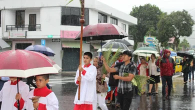 Domingo de ramos en el cantón Morona
