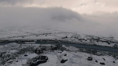 Caída de nieve y granizo afecta la vía Ambato-Guaranda