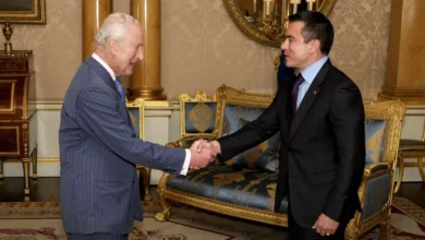 A Daniel Noboa lo recibió el rey Carlos III en Londres