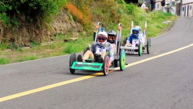 Carrera de coches de madera en Cevallos.