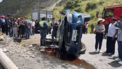 Dos mujeres muertas tras brutal accidente de tránsito en Ambato.