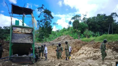 Ejército desmanteló una mina ilegal en Gualaquiza