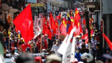 Marchas por el Día del Trabajador en Ecuador
