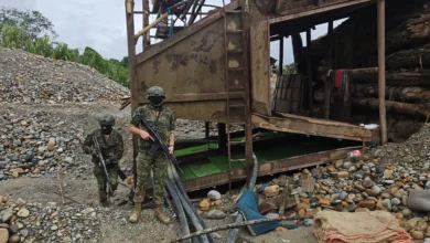 Operativo contra la minería ilegal en Gualaquiza, Morona Santiago