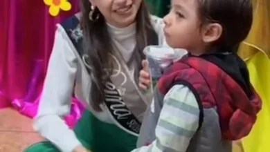 Reina y Paquita Policía visitaron niños en Bolívar