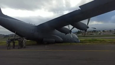Avión militar sufrió accidente en aeropuerto de Latacunga.