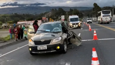 Accidente de tránsito cerca al peaje de Guano