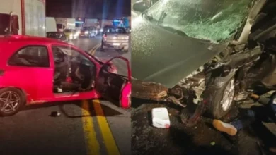 Cuatro personas heridas tras choque en Ambato.