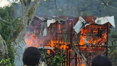 Incendio estructural en Gualaquiza, una vivienda fue consumida