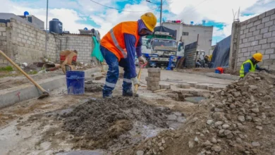 Intervención en varias vías urbanas y rurales de Ambato.