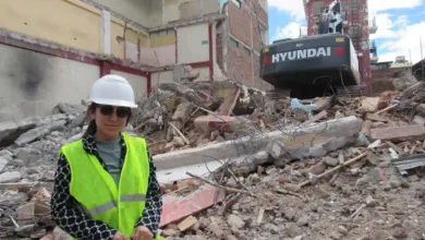 Isabel García, residente de obra, expresó que está en proceso de demolición,