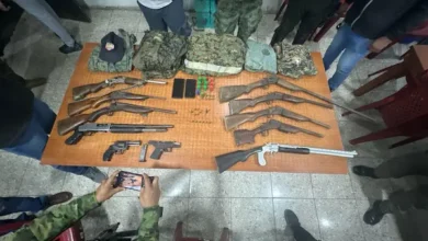 Ejercito ecuatoriano decomisó armas en Los Ríos