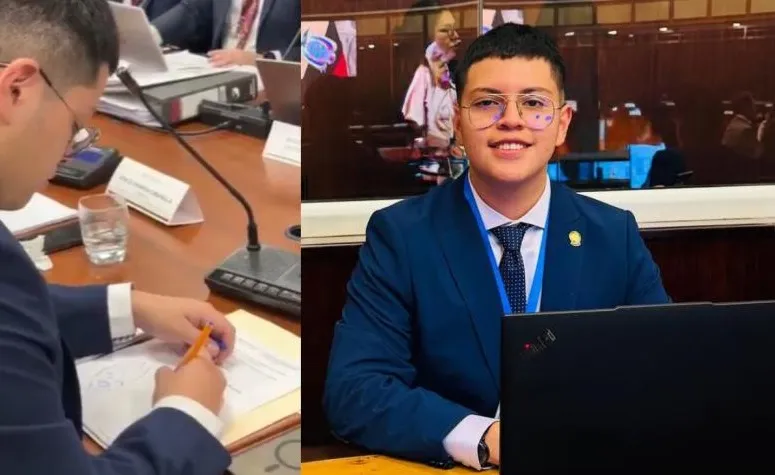 Asambleísta es captado dibujando durante fiscalización a Progen