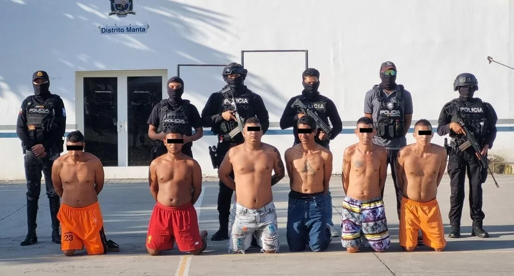 11 personas detenidas por delincuencia organizada en Manta