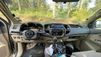 Delincuentes robaron accesorios de carro en Penipe