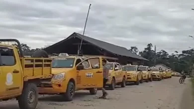 Taxistas en contra de más compañías de transporte en Taisha.