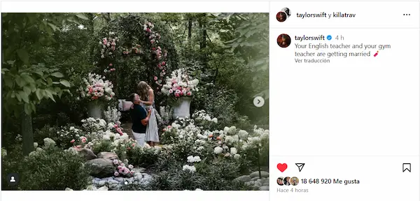 Publicación de Taylor Swift