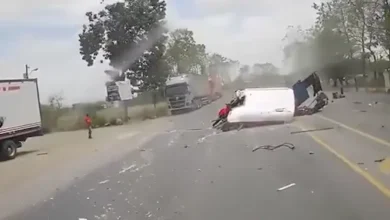 Accidente de tránsito fatal entre bus y camión quedó registrado en video