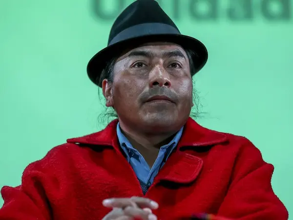 Leonidas Iza, líder indígena
