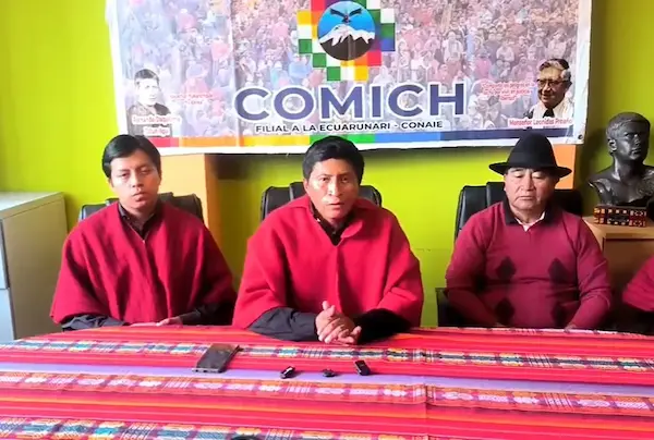 Movimiento Indígena Chimborazo niega relación con intento de asesinato a Iza