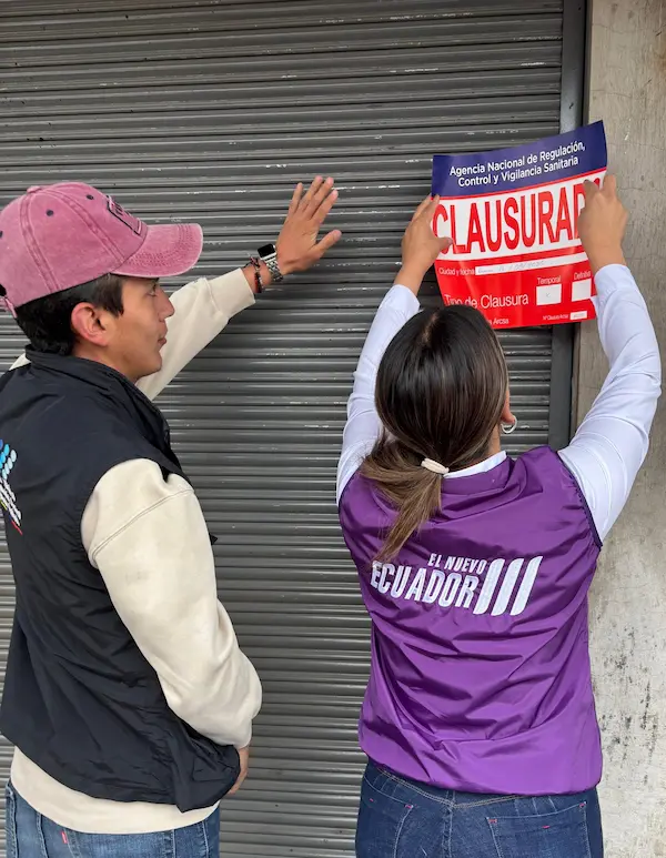 Clausuras del Arcsa en Ecuador