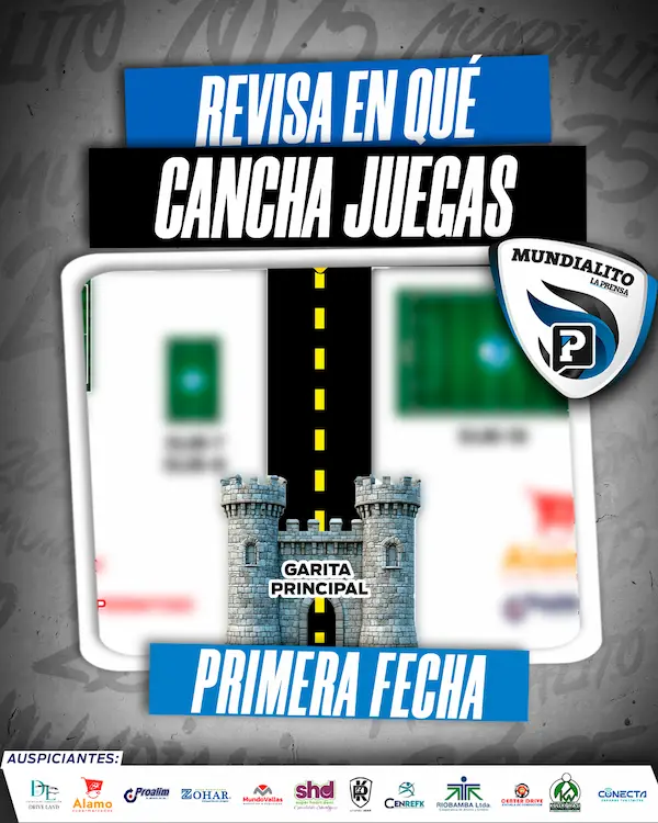 Mundialito 2025: distribución de canchas y categorías