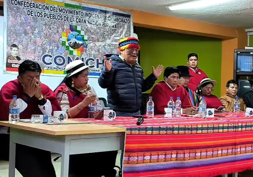 Presidente de la Conaie apoya a Chimborazo en Caso Iza